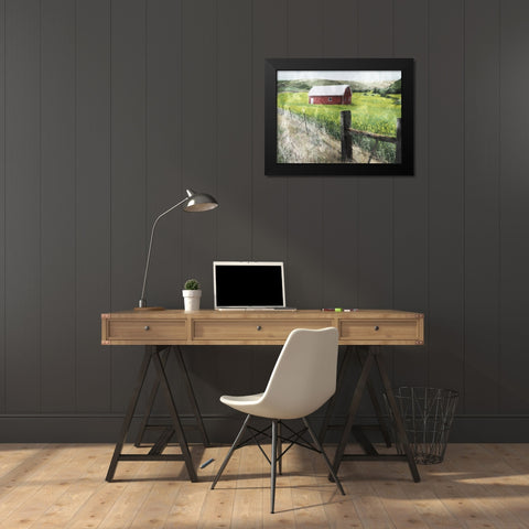 Look To The Farm Black Modern Wood Framed Art Print by Villa, Mlli