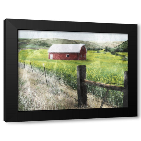Look To The Farm Black Modern Wood Framed Art Print by Villa, Mlli