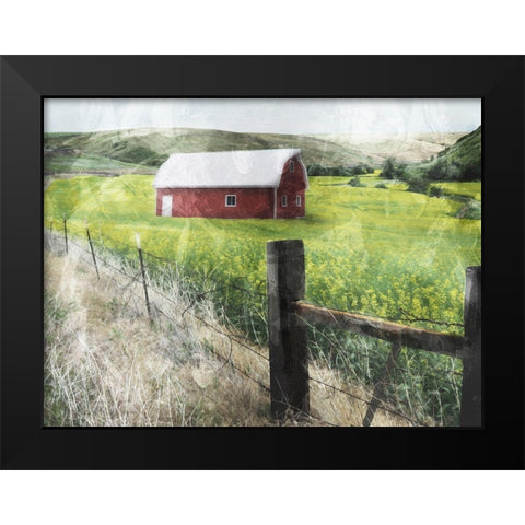 Look To The Farm Black Modern Wood Framed Art Print by Villa, Mlli