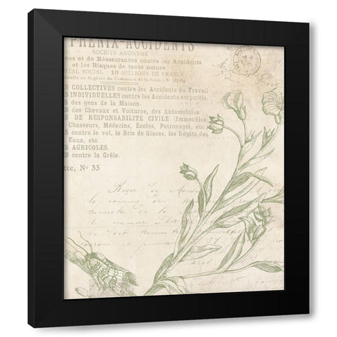 Lightened Vintage Two Black Modern Wood Framed Art Print by Villa, Mlli