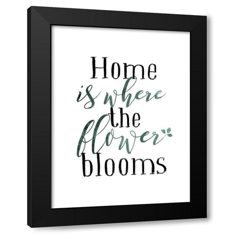 Flower Blooms Black Modern Wood Framed Art Print with Double Matting by Villa, Mlli