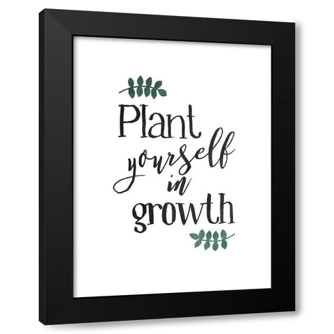 Plant Growth Black Modern Wood Framed Art Print by Villa, Mlli