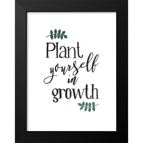 Plant Growth Black Modern Wood Framed Art Print by Villa, Mlli