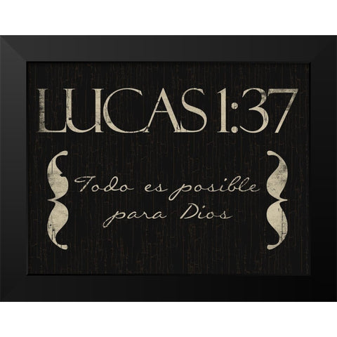 Lucas Todo Black Modern Wood Framed Art Print by Villa, Mlli