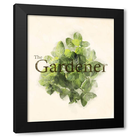 The Gardener Black Modern Wood Framed Art Print by Villa, Mlli