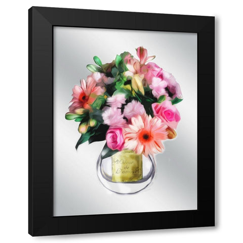 Odeur De Lamour Black Modern Wood Framed Art Print by Villa, Mlli