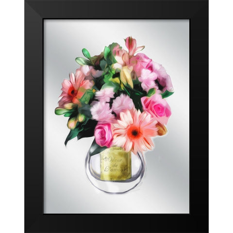 Odeur De Lamour Black Modern Wood Framed Art Print by Villa, Mlli