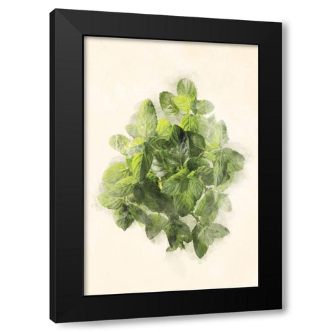 More Green Leaves Black Modern Wood Framed Art Print with Double Matting by Villa, Mlli