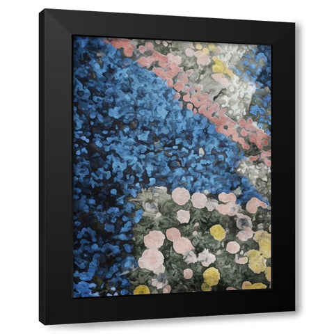 Mute Flower Patch Black Modern Wood Framed Art Print with Double Matting by Villa, Mlli