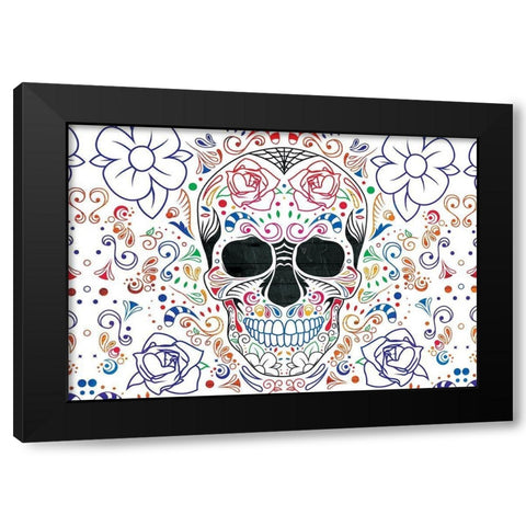 Colorful Candy Black Modern Wood Framed Art Print with Double Matting by Villa, Mlli