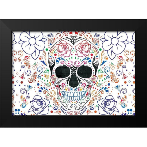 Colorful Candy Black Modern Wood Framed Art Print by Villa, Mlli