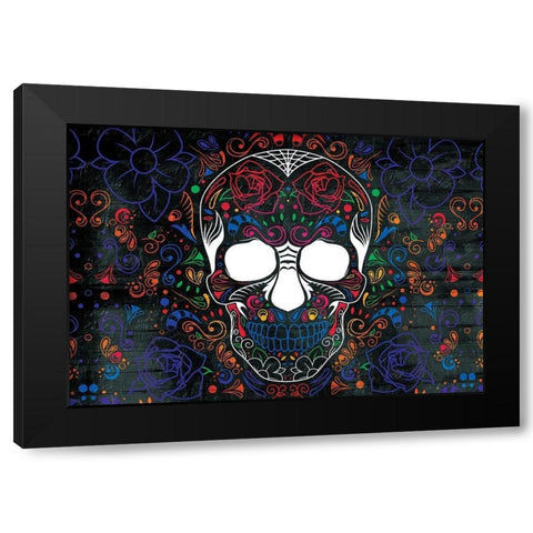 Colorful Candy Reverse Black Modern Wood Framed Art Print with Double Matting by Villa, Mlli