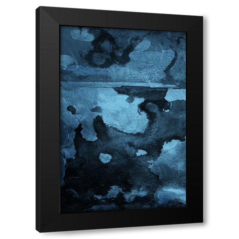 Burn Blue Part 1 Black Modern Wood Framed Art Print with Double Matting by Villa, Mlli