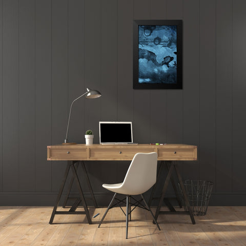 Burn Blue Part 2 Black Modern Wood Framed Art Print by Villa, Mlli