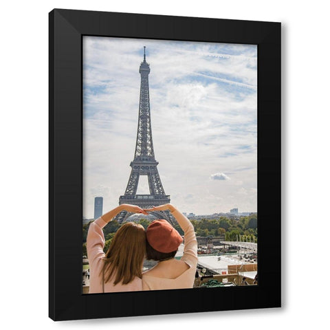 Holding Up Black Modern Wood Framed Art Print by Villa, Mlli