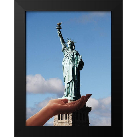 Hold Her Black Modern Wood Framed Art Print by Villa, Mlli