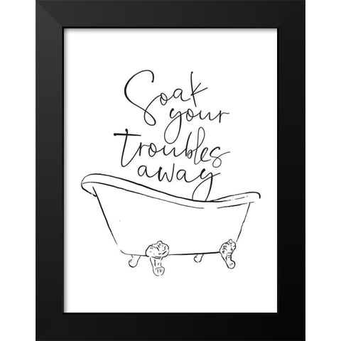 Soak Black Modern Wood Framed Art Print by Villa, Mlli