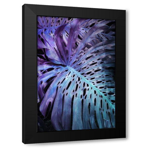 Night Foliage Black Modern Wood Framed Art Print by Villa, Mlli