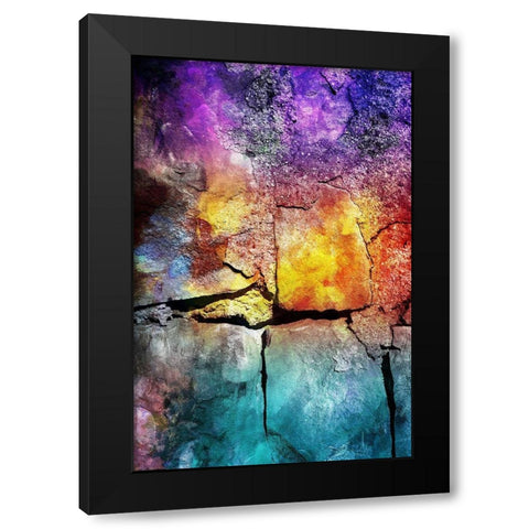 Rock Wall Black Modern Wood Framed Art Print by Villa, Mlli