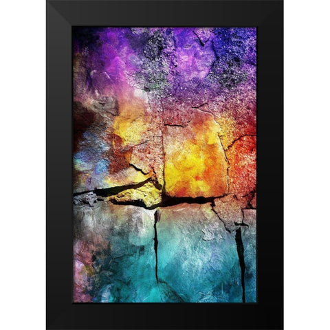 Rock Wall Black Modern Wood Framed Art Print by Villa, Mlli