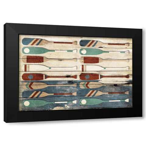 Oar Wall Black Modern Wood Framed Art Print with Double Matting by Villa, Mlli