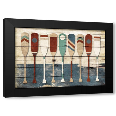Oar Wall Two Black Modern Wood Framed Art Print by Villa, Mlli