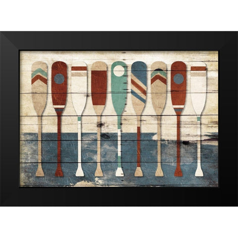 Oar Wall Two Black Modern Wood Framed Art Print by Villa, Mlli