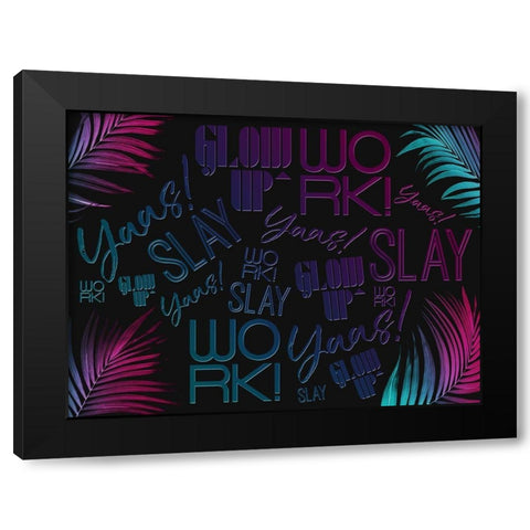We Are Super Black Modern Wood Framed Art Print by Villa, Mlli