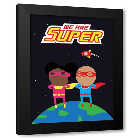 We Are Super Black Modern Wood Framed Art Print with Double Matting by Villa, Mlli