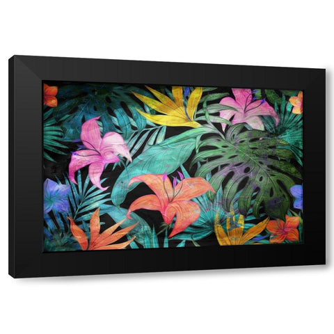 Color In The Forest Black Modern Wood Framed Art Print by Villa, Mlli