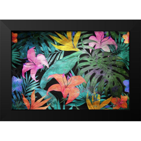 Color In The Forest Black Modern Wood Framed Art Print by Villa, Mlli