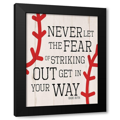 Striking Out Black Modern Wood Framed Art Print by Villa, Mlli