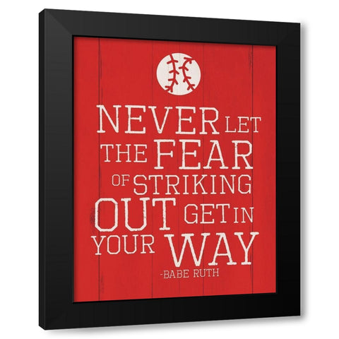 Strike Black Modern Wood Framed Art Print with Double Matting by Villa, Mlli