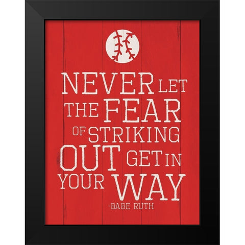 Strike Black Modern Wood Framed Art Print by Villa, Mlli