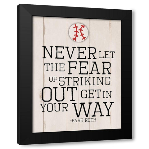 Strike Two Black Modern Wood Framed Art Print by Villa, Mlli