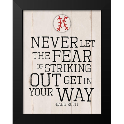 Strike Two Black Modern Wood Framed Art Print by Villa, Mlli