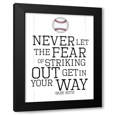 Strike Three Black Modern Wood Framed Art Print by Villa, Mlli