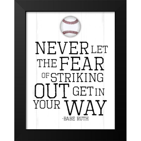 Strike Three Black Modern Wood Framed Art Print by Villa, Mlli