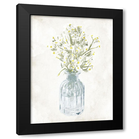 Flower View Black Modern Wood Framed Art Print by Villa, Mlli