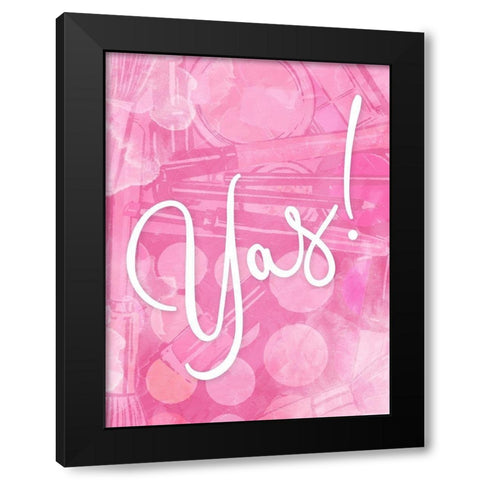 Yas Black Modern Wood Framed Art Print with Double Matting by Villa, Mlli