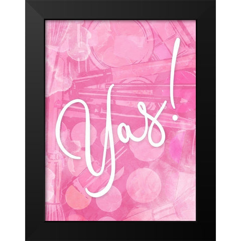 Yas Black Modern Wood Framed Art Print by Villa, Mlli