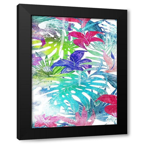 Bushel Of Tropical Black Modern Wood Framed Art Print with Double Matting by Villa, Mlli
