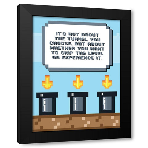 Experienced Gamer Black Modern Wood Framed Art Print with Double Matting by Villa, Mlli
