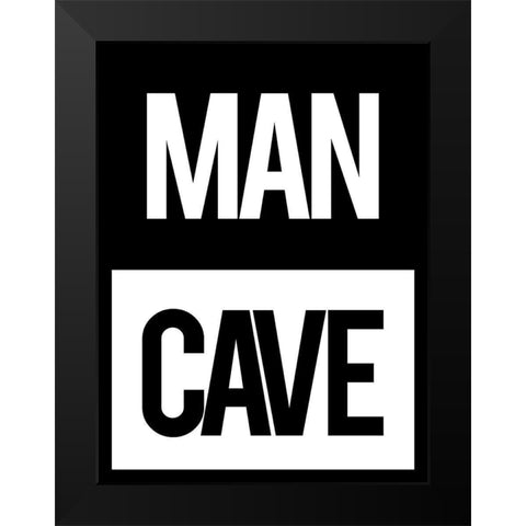 Man Cave Black Modern Wood Framed Art Print by Villa, Mlli