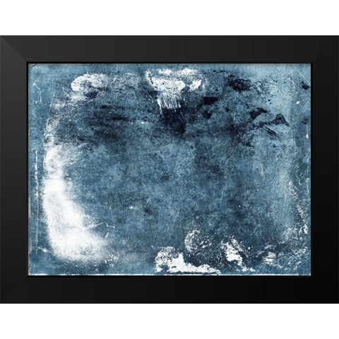 Bluestone Abstract Black Modern Wood Framed Art Print by Villa, Mlli