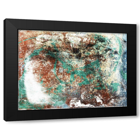 Rust Abstract Black Modern Wood Framed Art Print with Double Matting by Villa, Mlli