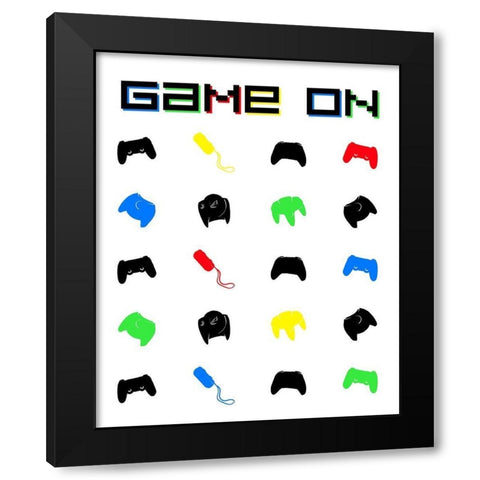 Gamer On Primary Black Modern Wood Framed Art Print by Villa, Mlli