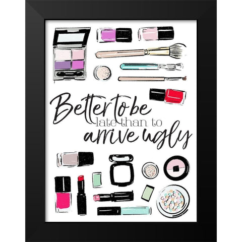 Better To Be Black Modern Wood Framed Art Print by Villa, Mlli