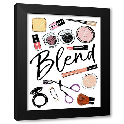 Blend Black Modern Wood Framed Art Print by Villa, Mlli