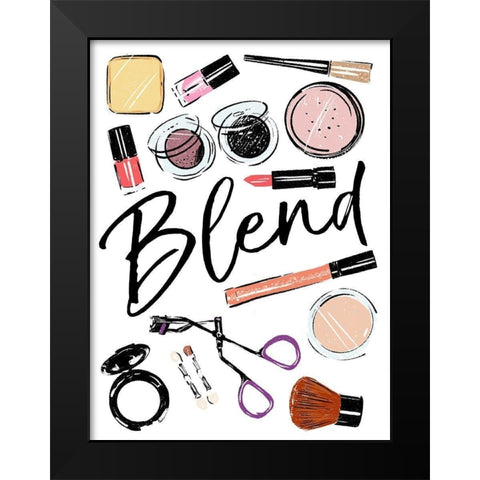 Blend Black Modern Wood Framed Art Print by Villa, Mlli